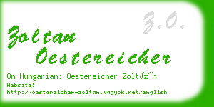 zoltan oestereicher business card